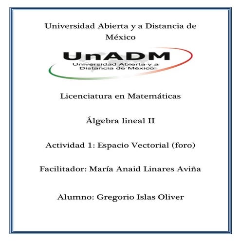 Espacio vectorial PDF