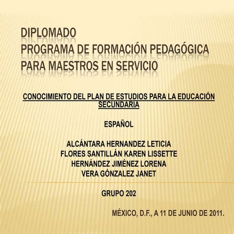 Español exposición diplomado