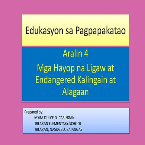 Esp aralin 4 quarter 4.myra dulce