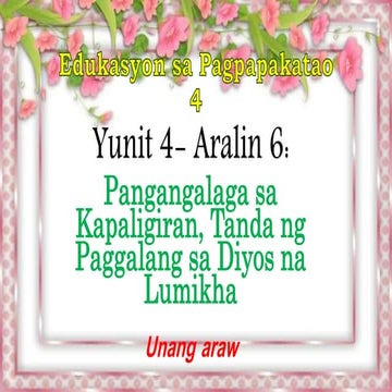 Esp aralin 6 qaurter 4