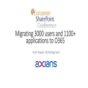 Migrating 3000 users and 1100 applications from Lotus Notes to Office 365
