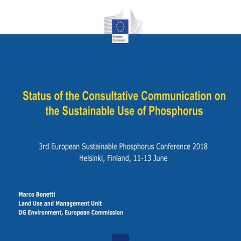 ESPC3 - Marco Bonetti - European Commission DG Environment - Status of the Co...