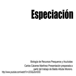Especiacion