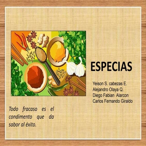 Especias exposición 