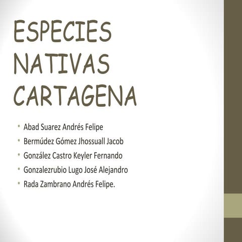 Especies Nativas Cartagena