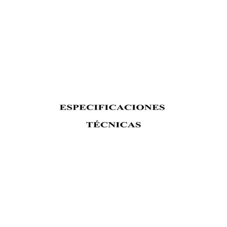 Especificaciones