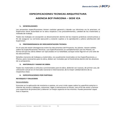 Especificaciones tecnicas arquitectura