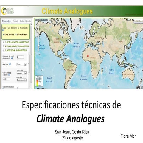 Mer F - Especificaciones Tecnicas de Climate Analogues, Costa Rica Aug 2012