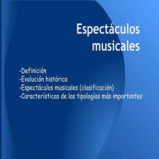 Espectaculos musicales 1