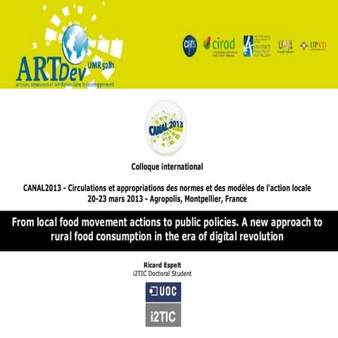 From local food movement actions to public policies.