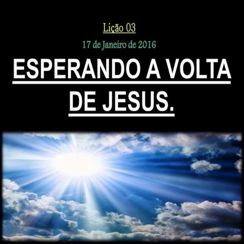 Esperando a volta de jesus