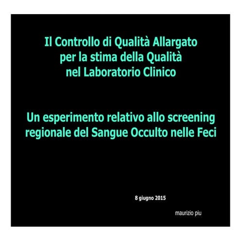 Esperimento di report cqi cqa