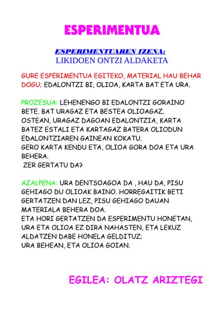 Esperimentua olatz ariztegi