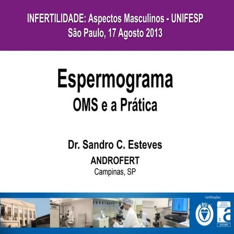 Espermograma: OMS e a Prática