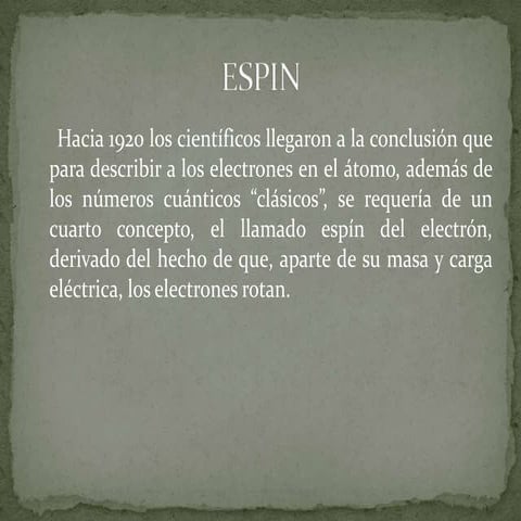 Espin del Electrón | PPTX