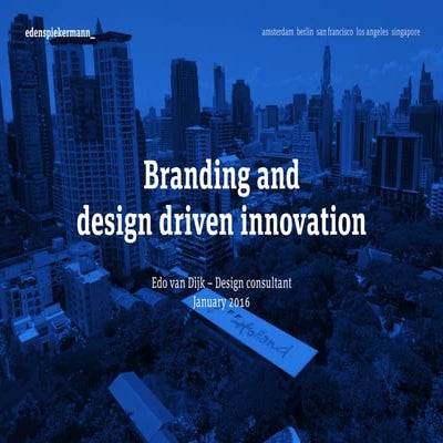 Branding and Design Driven Innovation