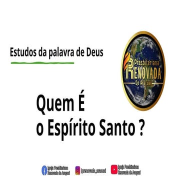 espirito santo estudo biblico dominical para estudo