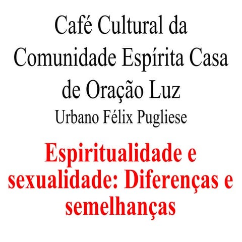 Espiritualidade e sexualidade