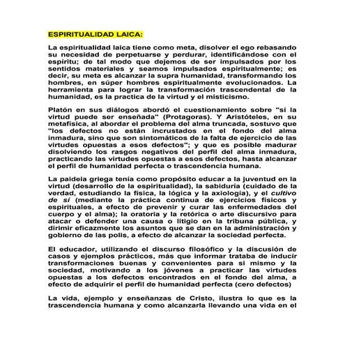 Espiritualidad laica