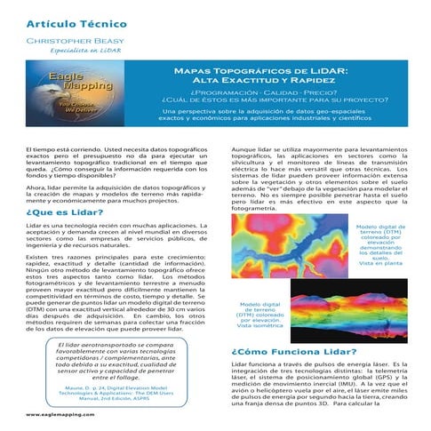LIDAR: Ventajas y Desventajas