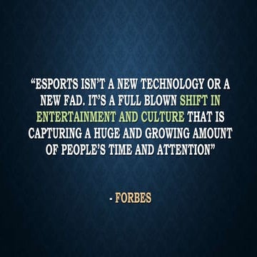 Rise In E Sports Industry Pptx