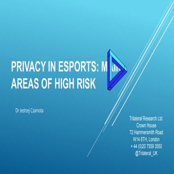Esports in the UK - privacy risks