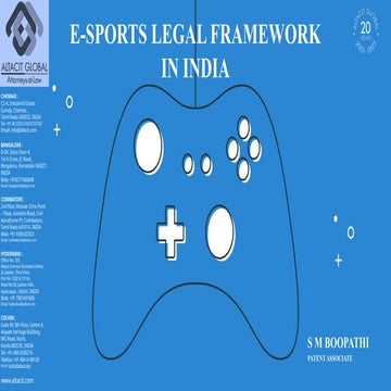 Esports Legal Framework in India by Altacit Global