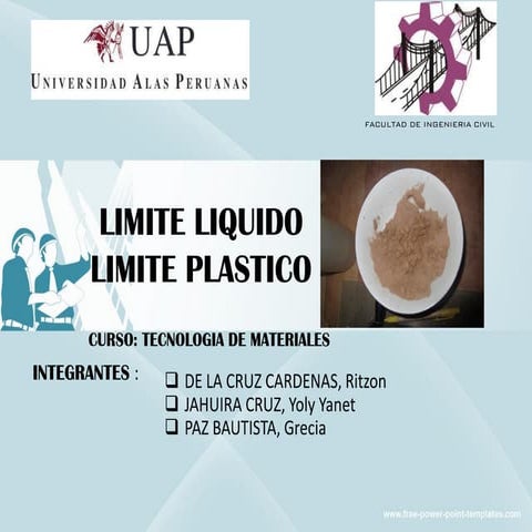 Esposicion limite liquido limite plastico