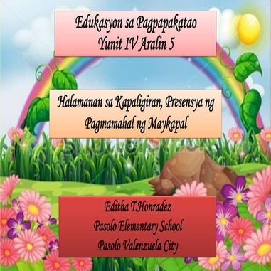 Esp yunit iv aralin 5