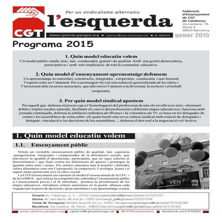 Programa 2015 - CGT Ensenyament