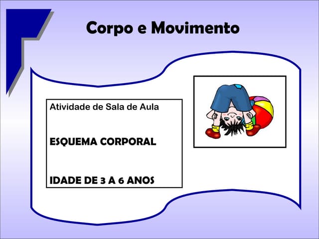 Esquema corporal   atividades