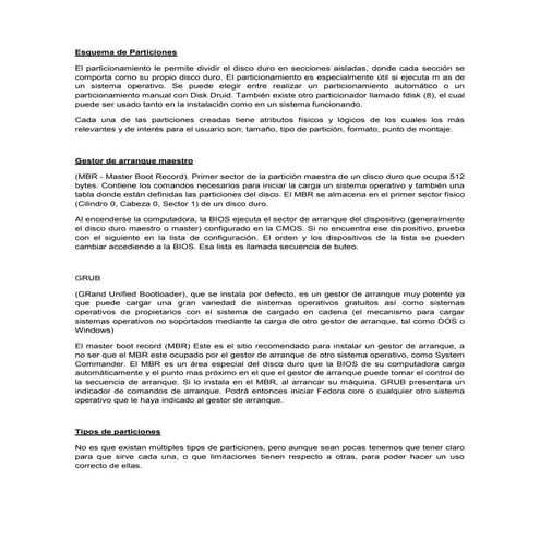 Esquema de particiones