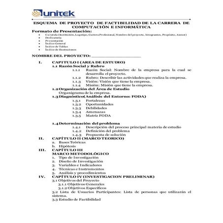 UNITEKEsquema de proyecto de tesis   unitek nuevo