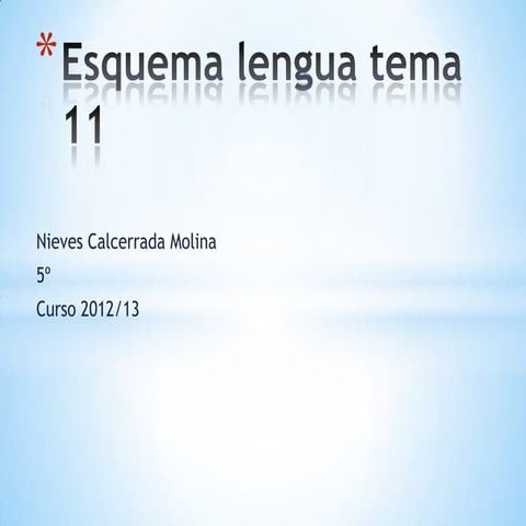 Esquema lengua tema 11