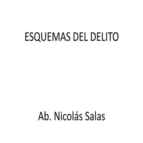 Esquemas del delito