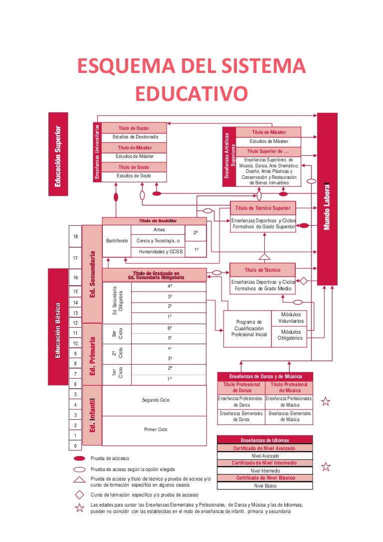 Esquema sistema educativo Esquema sistema educativo