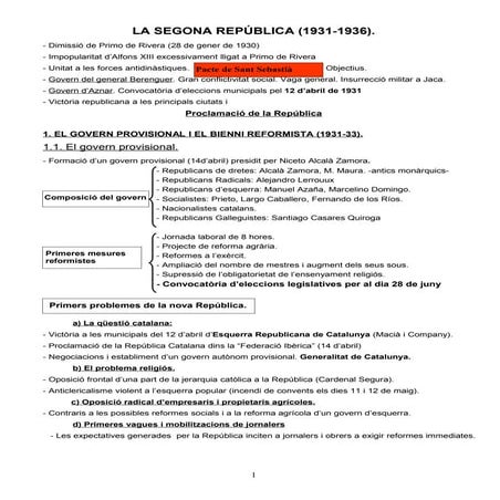 LA SEGONA REPÚBLICA