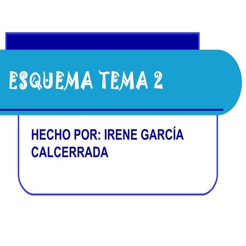 Esquema tema 2 | PPT