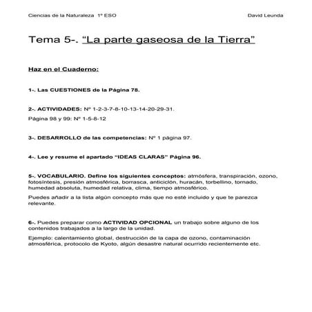 Esquema tema 5 la hidrosfera | PDF