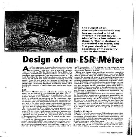 Esr capacitor-meter-project | PDF
