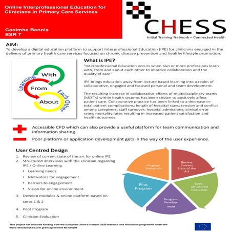 ESR 7 Caoimhe Bennis CHESS orientation conference poster