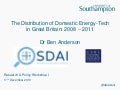 The Distribution of Domestic Energy-Tech in Great Britain: 2008 – 2011