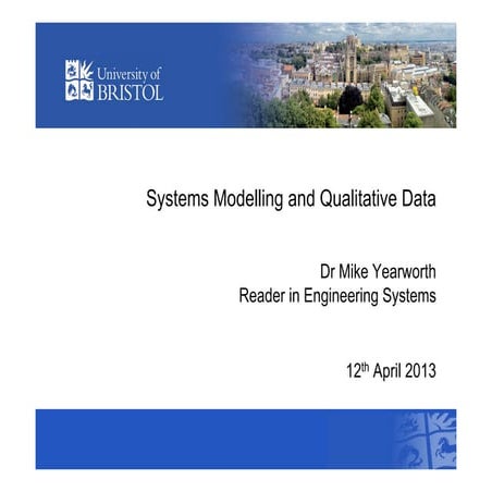 Systems Modelling and Qualitative Data 