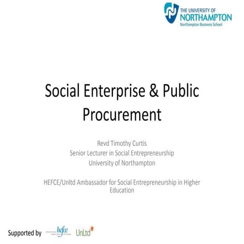 Esrc policy forum Big Society and public procurement