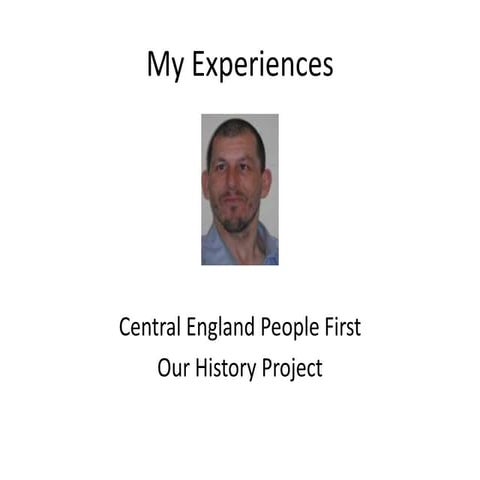 My experiences at Central England People First and on the National Forum