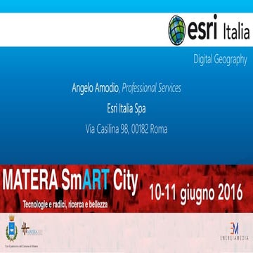 Esri Italia: Matera SmART City