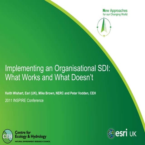 Implementing an Organisational Spatial Data Infrastructure: What works and wh...