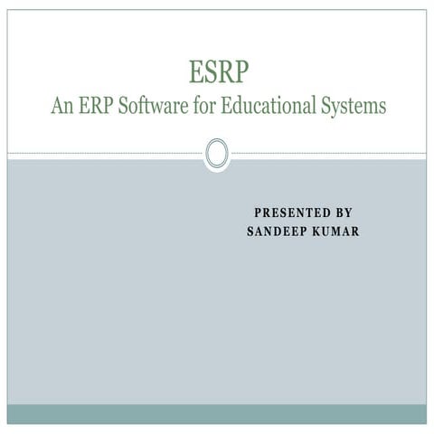 ERP Concepts for Educational Systems | PPTX