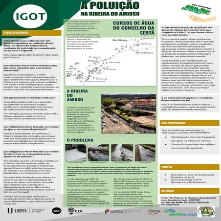 "A poluição na Ribeira de Amioso" - Poster científico