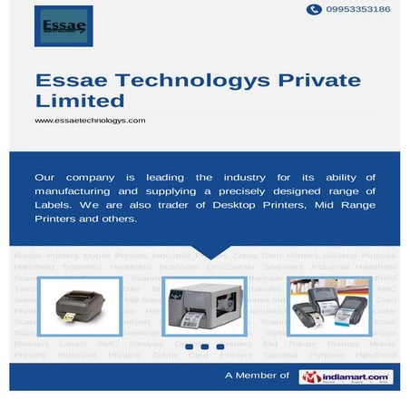 Essae Technologys Private Limited, Bengaluru, Desktop Printers